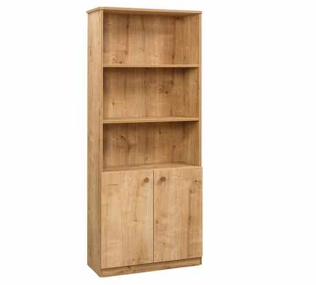 Biblioteca din pal cu 2 usi, pentru tineret Mocha Nature, l70xA32xH169 cm