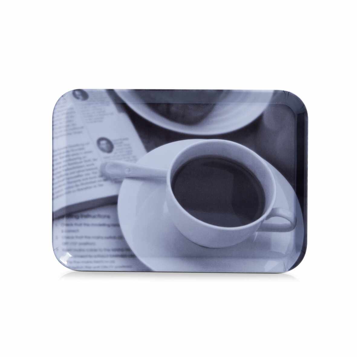Tava pentru servire Coffee Design, Melamina Grey, l30,5xA22 cm