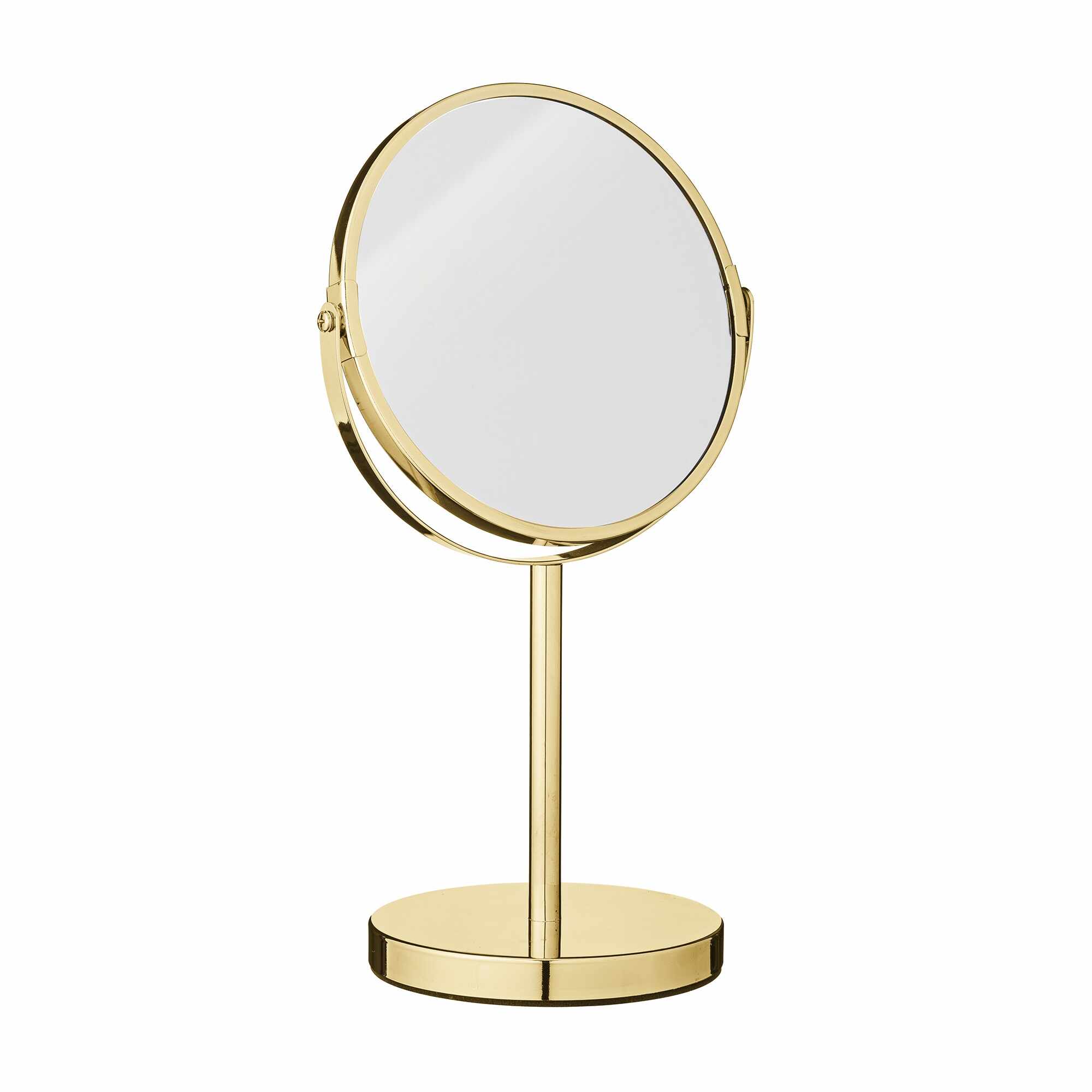Oglinda cosmetica de masa, Goldy Auriu, Ø20xH35 cm