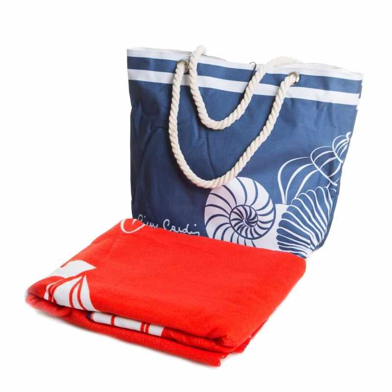 Set geanta si prosop de plaja Tom Pierre Cardin Multicolor, 100 x 180 cm