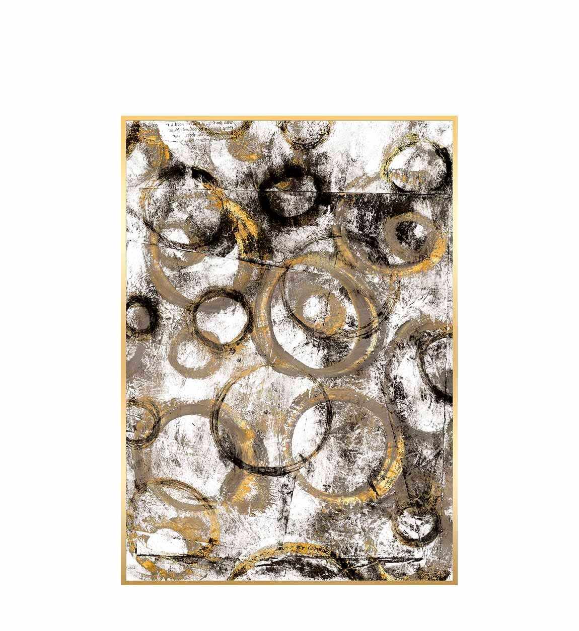Tablou Canvas Creta Golden Circles, 60 x 90 cm