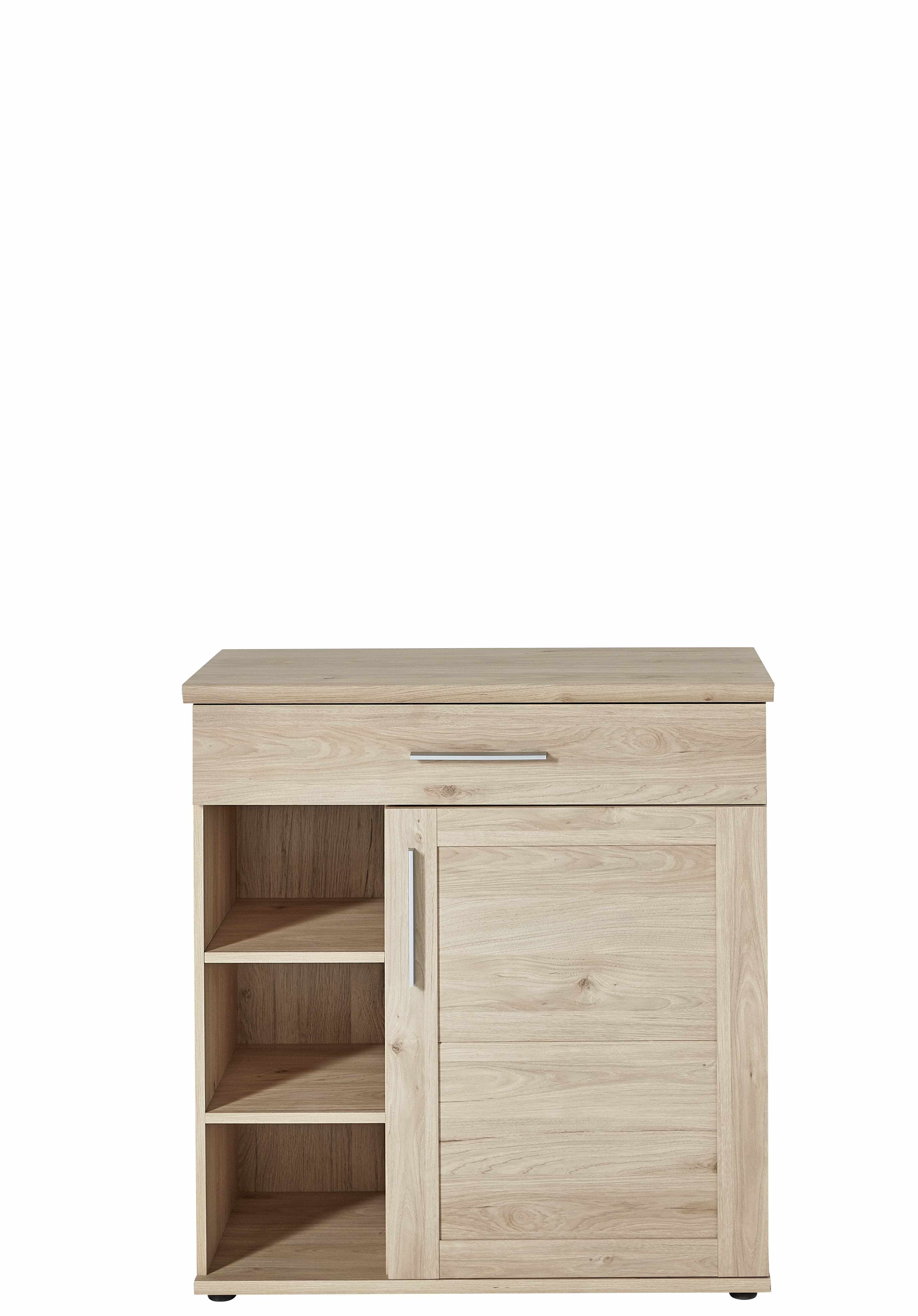 Cabinet hol din pal, cu 1 usa si 1 sertar, Fines Natural, l92xA40xH97 cm