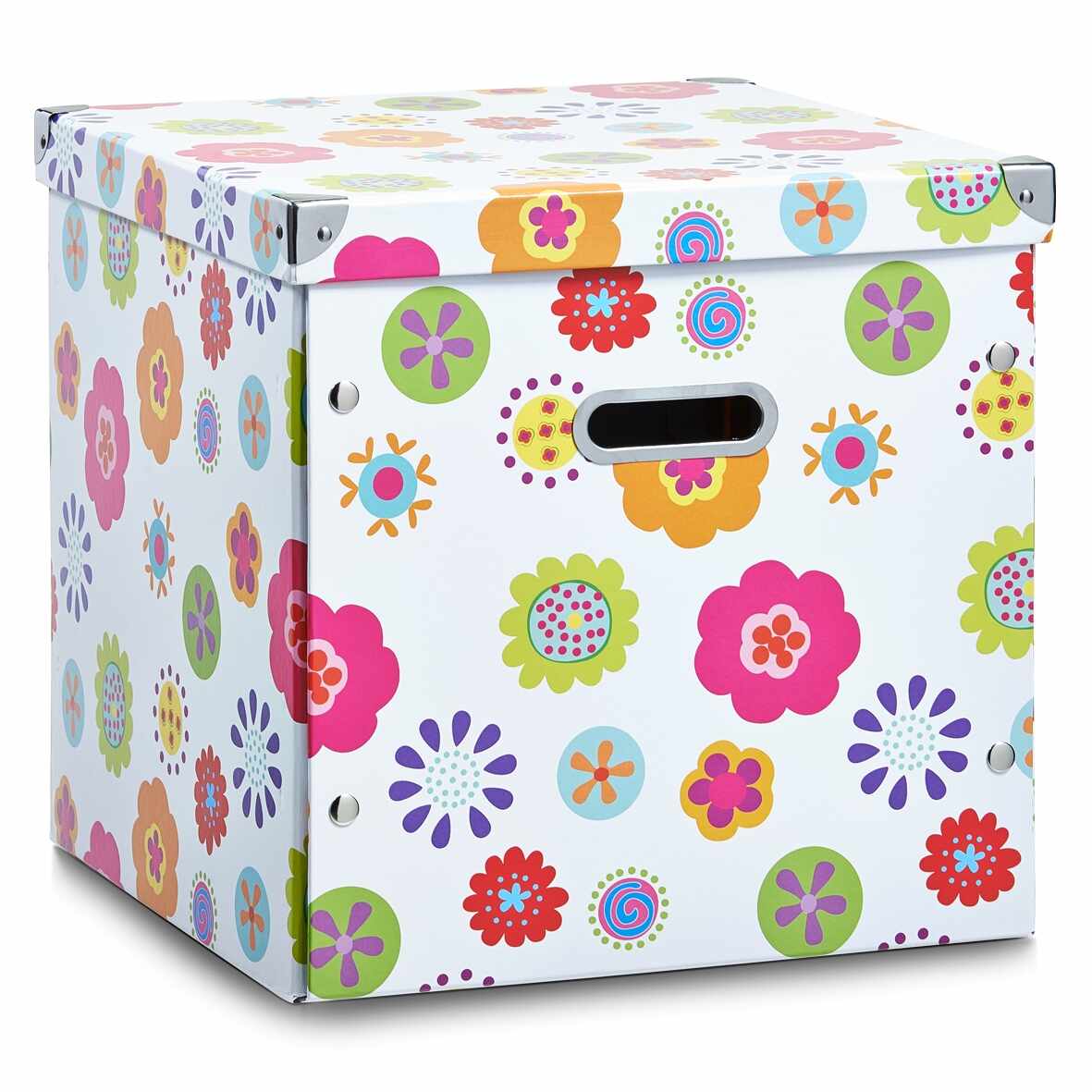 Cutie decorativa pentru depozitare, din carton, Kids Multicolor, L33,5xl33xH32 cm