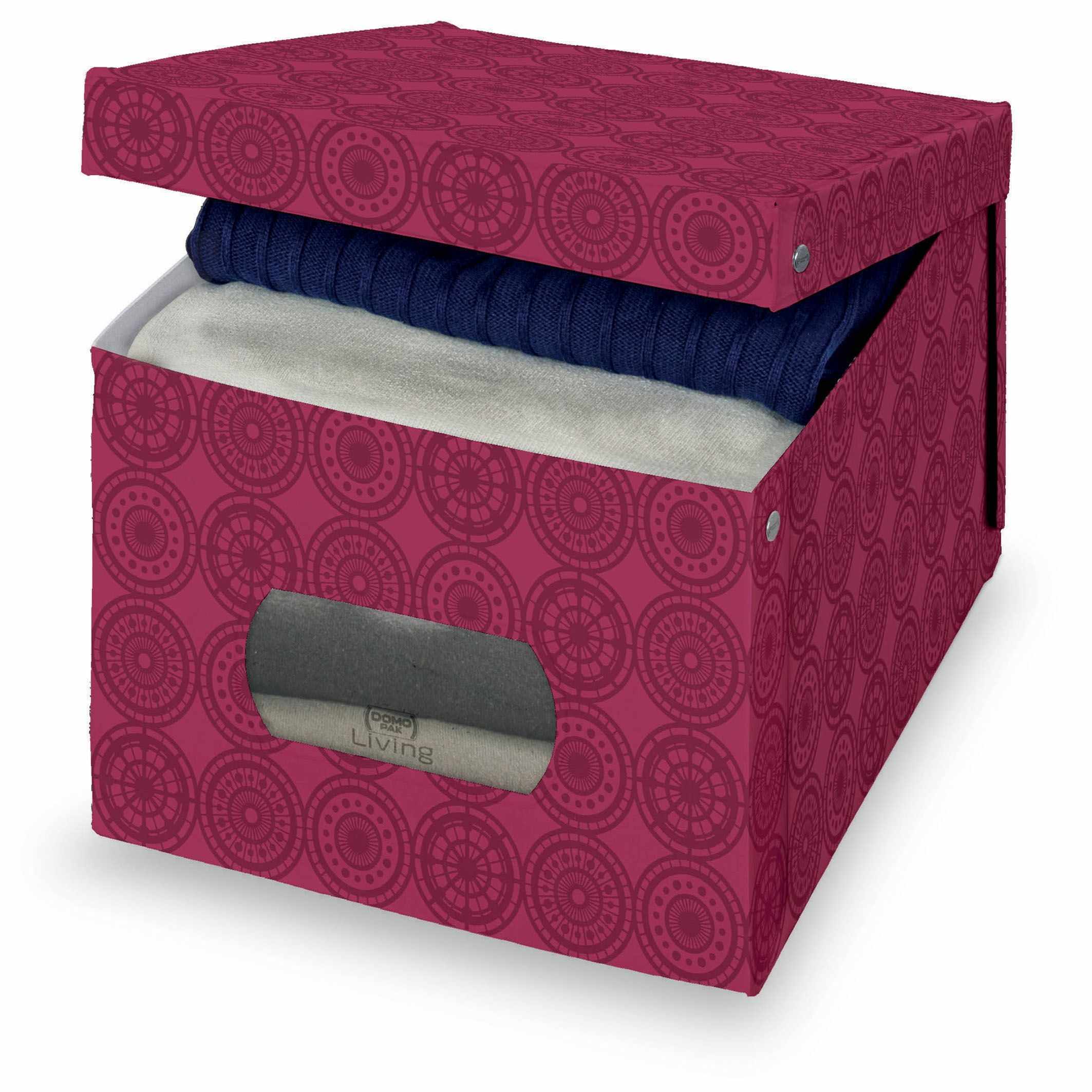 Cutie pentru depozitare din carton, Ella XL Bordeaux, L50xl42xH31 cm