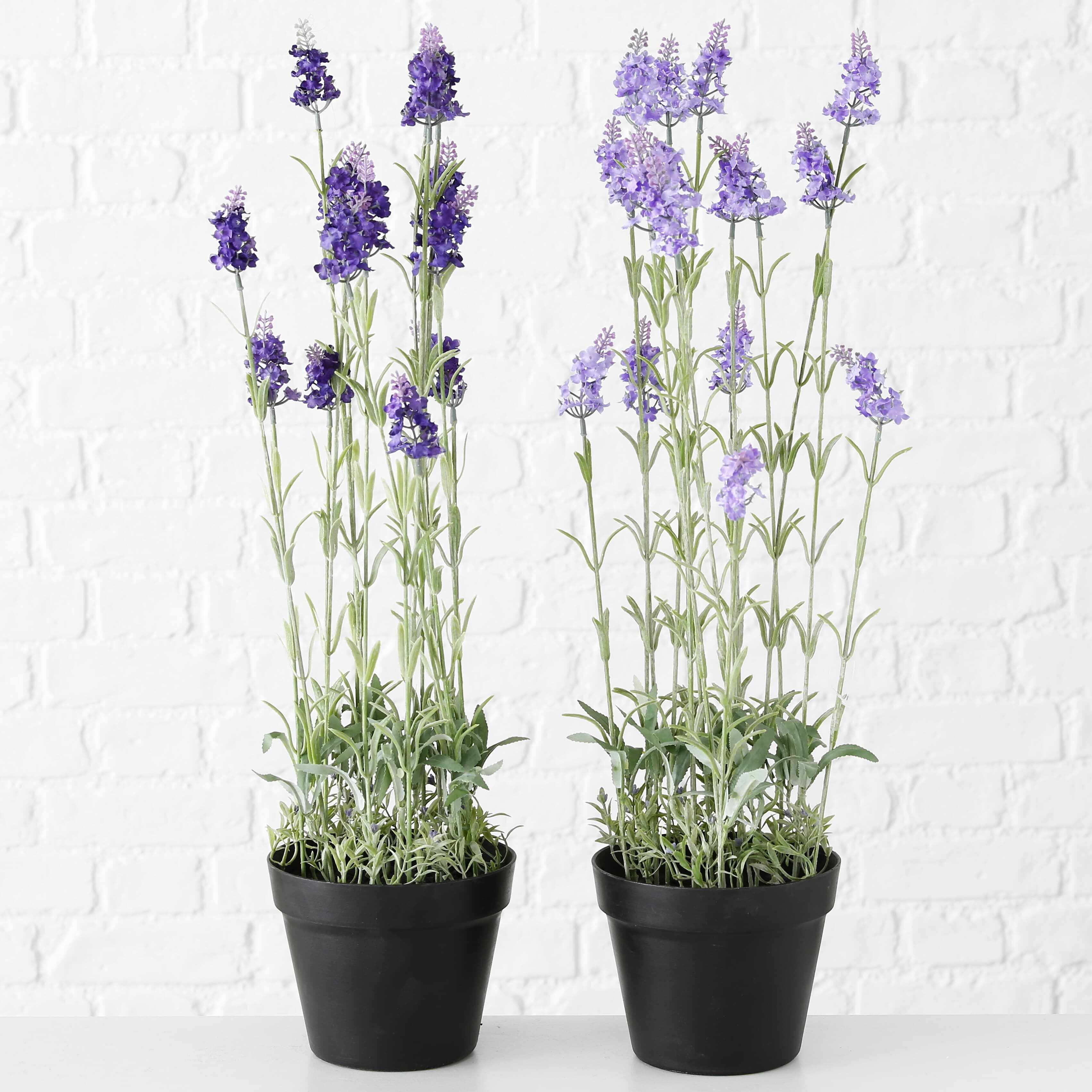 Planta artificiala in ghiveci Lavender Violet / Verde, Modele Asortate, H65 cm