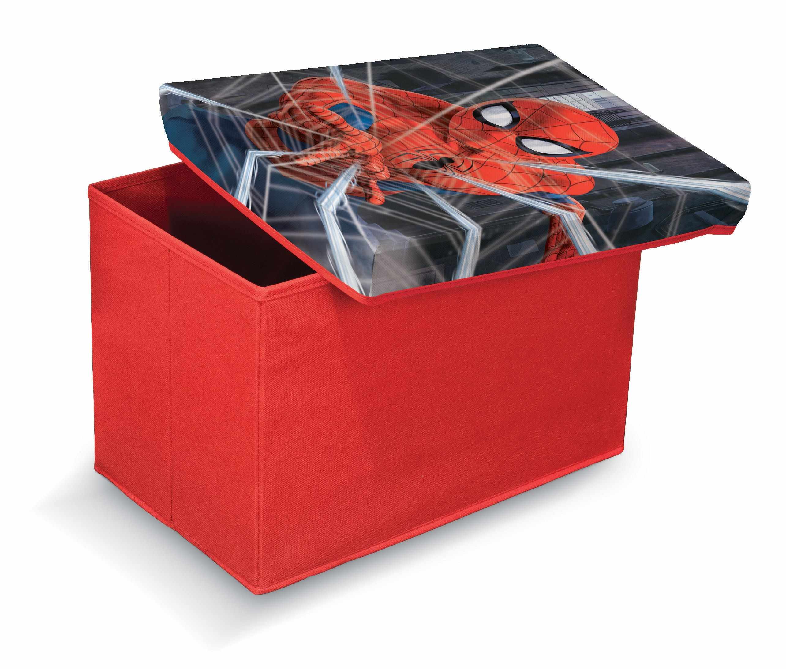 Taburet pentru copii cu spatiu de depozitare Spiderman II Rosu, l49xA31xH31 cm