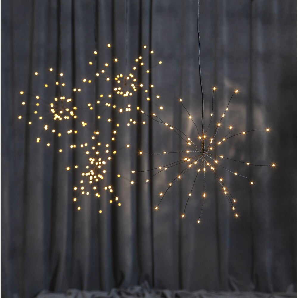 Decorațiune luminoasă cu LED suspendată Star Trading Hanging Firework Dark Warm, 60 lumini