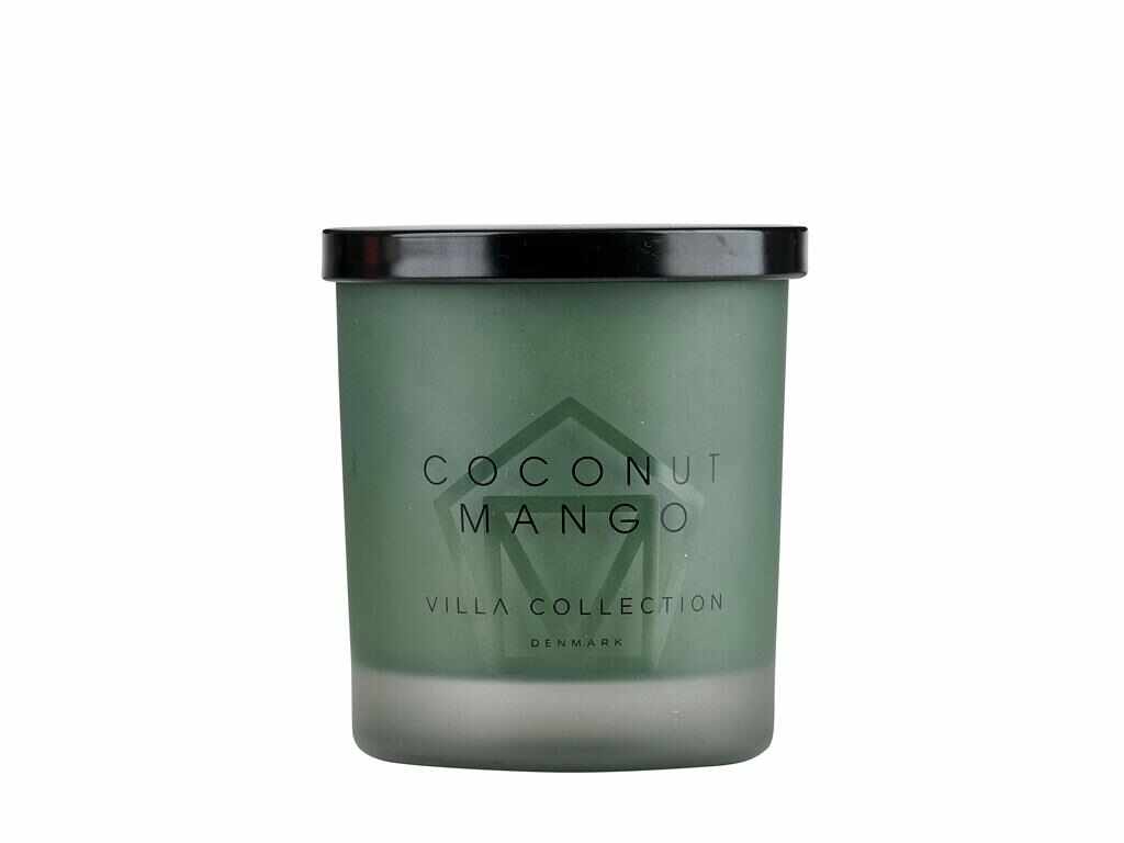 Lumanare parfumata in pahar Coconut Mango Large 14050 Verde, Ø9xH11 cm, Villa Collection