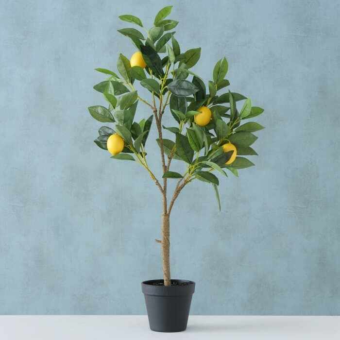Planta artificiala in ghiveci Lemon Galben / Verde, H73 cm