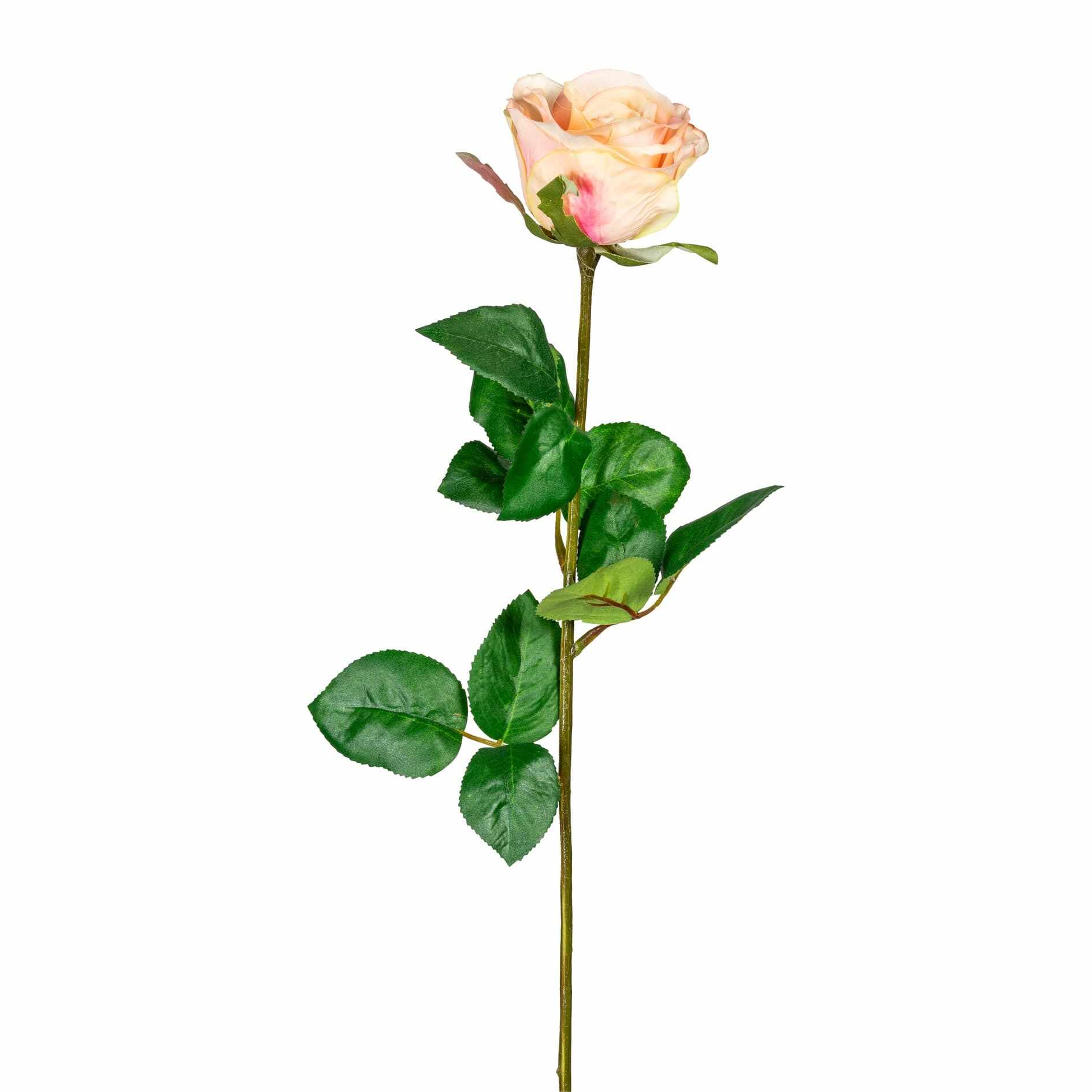 Fir floare artificiala, Garden Rose Roz deschis, H69 cm