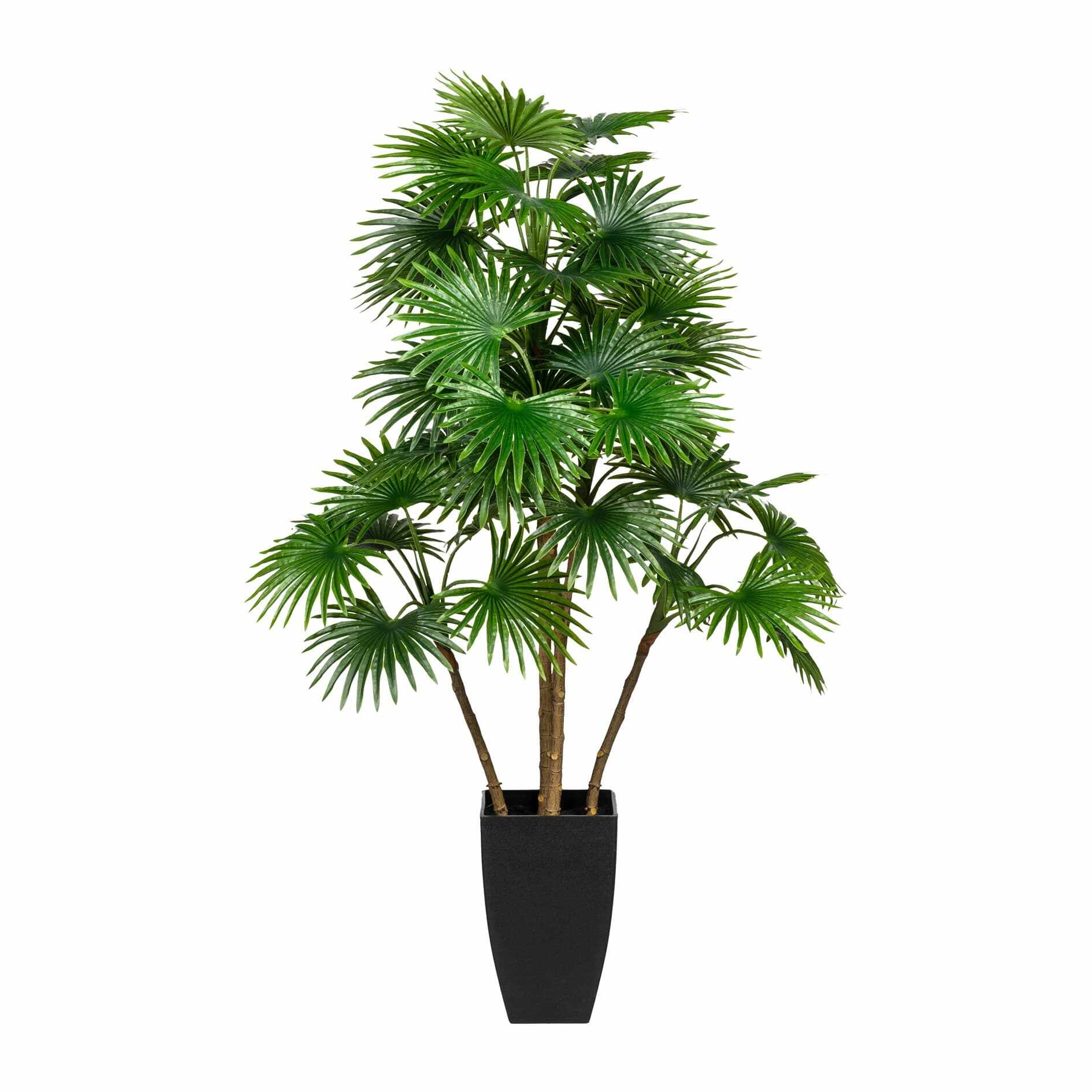 Planta artificiala in ghiveci, Fan Palm Verde, H105 cm