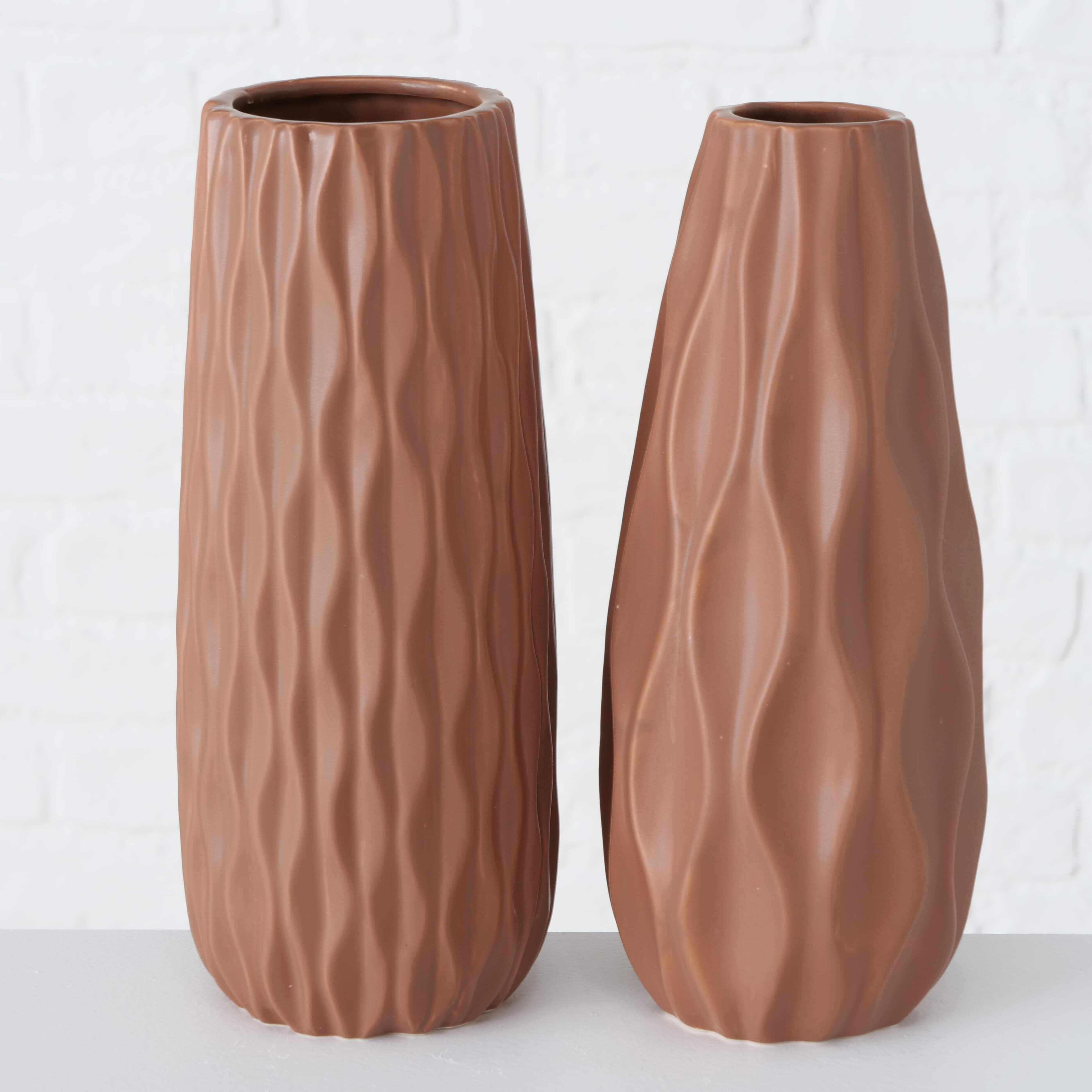 Vaza decorativa din ceramica Luana Maro, Modele Asortate, Ø10xH25 cm