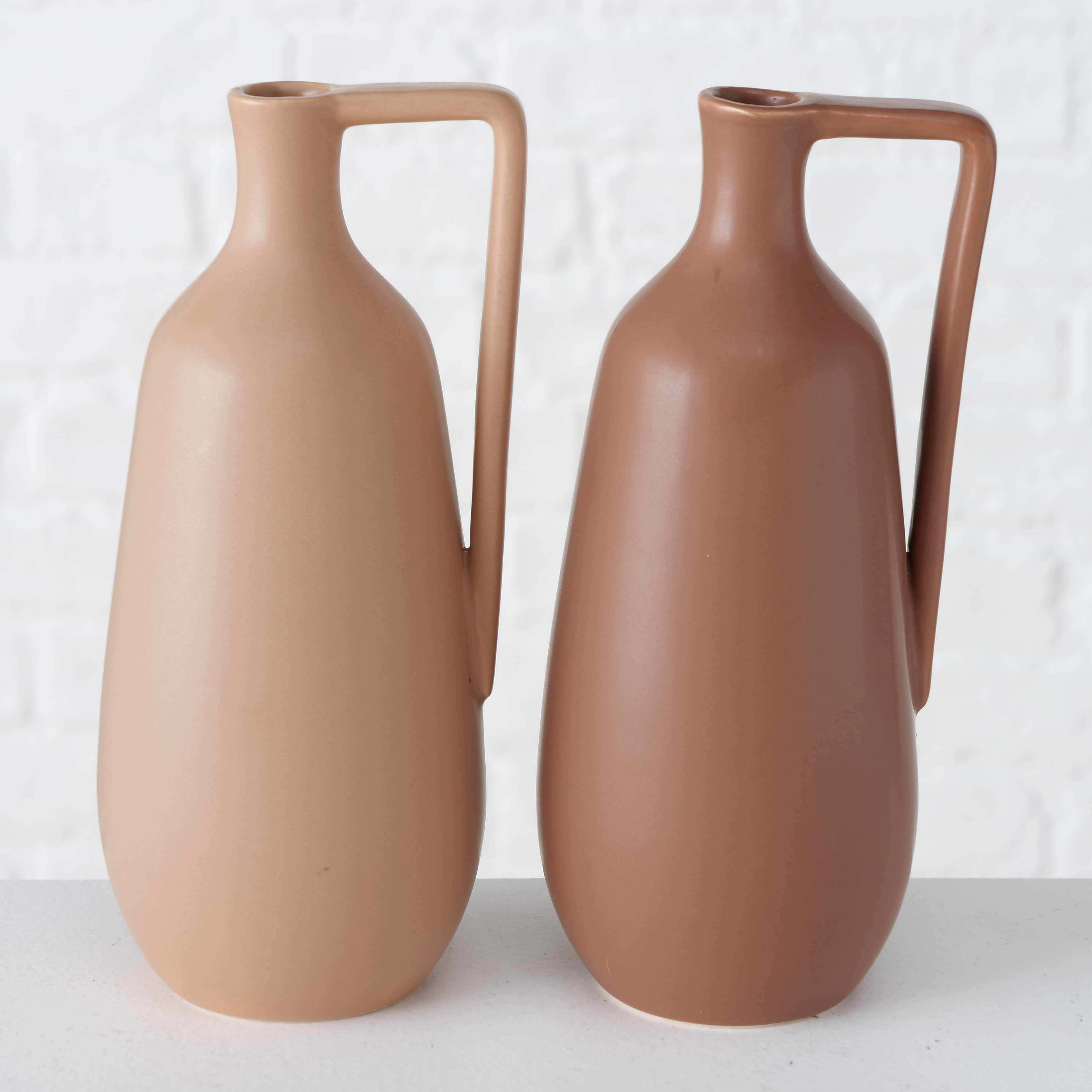 Vaza decorativa din ceramica Naimo Maro, Modele Asortate, L10xl9xH21 cm