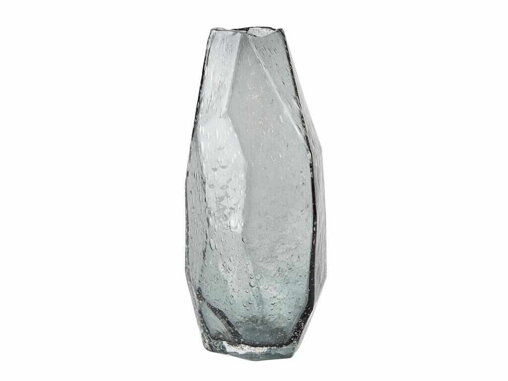 Vaza decorativa din sticla Diamond 341499 Gri, Ø11xH26 cm, Villa Collection