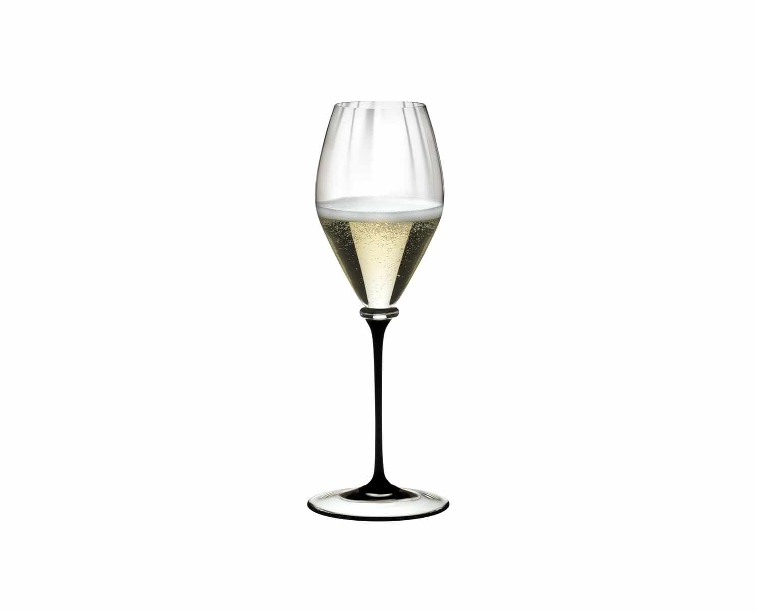Pahar pentru sampanie si vin spumant, din cristal Fatto A Mano Performance Champagne Negru, 375 ml, Riedel