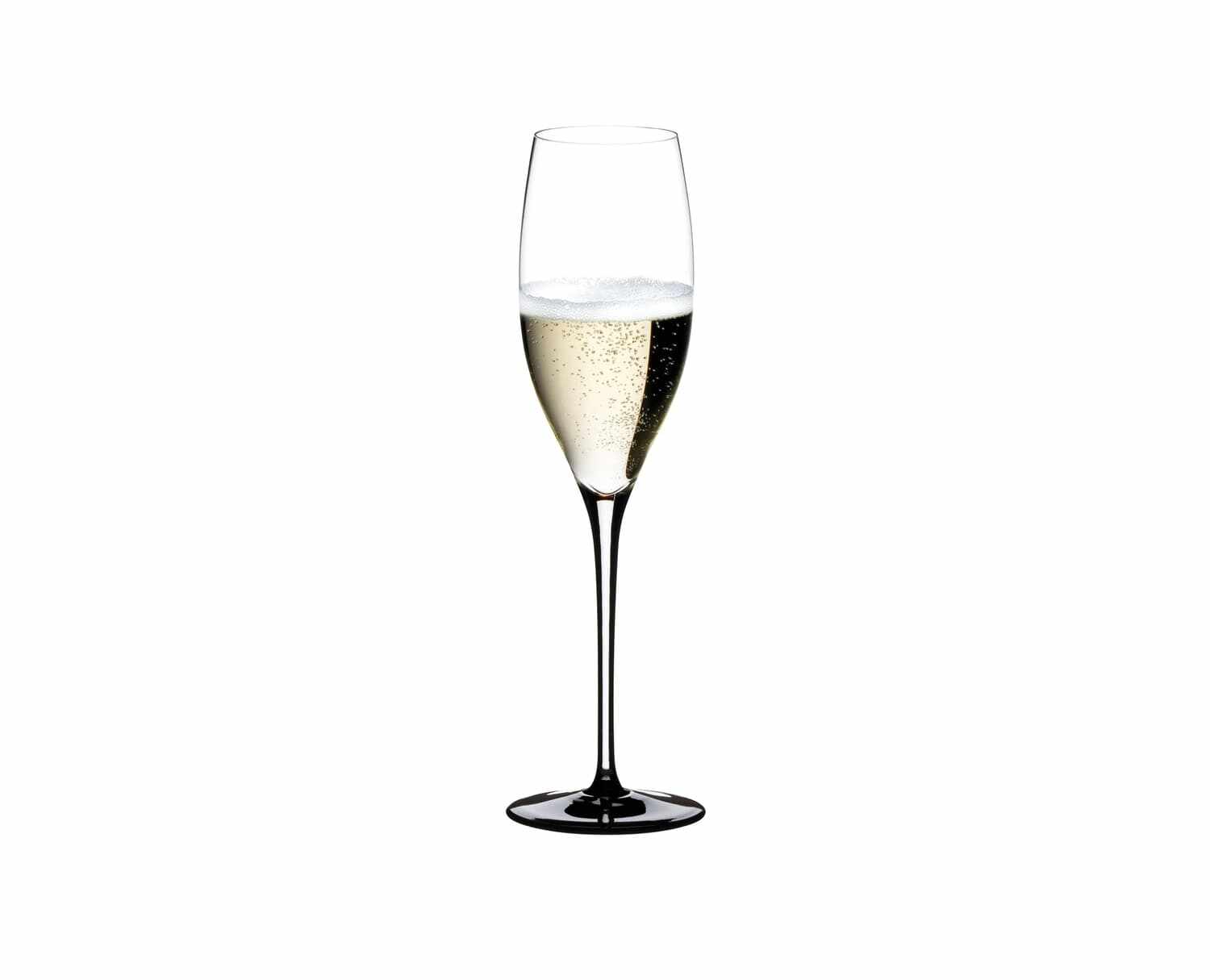 Pahar pentru sampanie si vin spumant, din cristal Sommeliers Black Tie Vintage Champagne Negru, 330 ml, Riedel