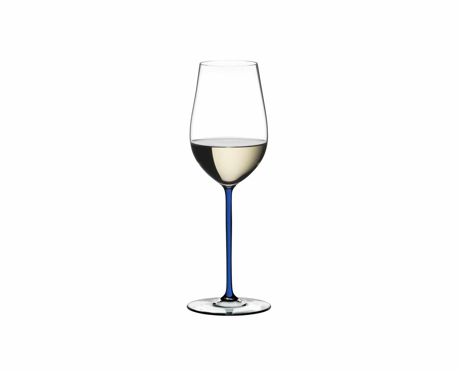 Pahar pentru vin, din cristal Fatto A Mano Riesling / Zinfandel Albastru Inchis, 395 ml, Riedel
