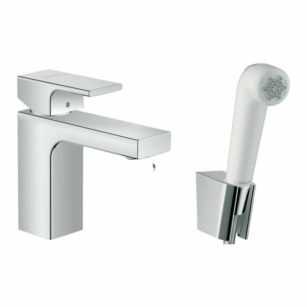 Baterie lavoar cu dus tip bideu pentru igiena intima Hansgrohe Vernis Shape