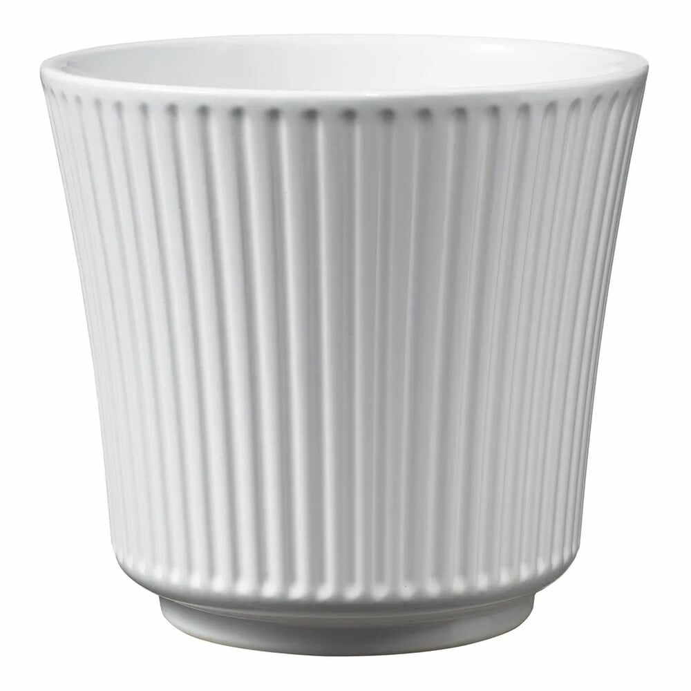 Ghiveci din ceramică Big pots Gloss, ø 12 cm, alb lucios