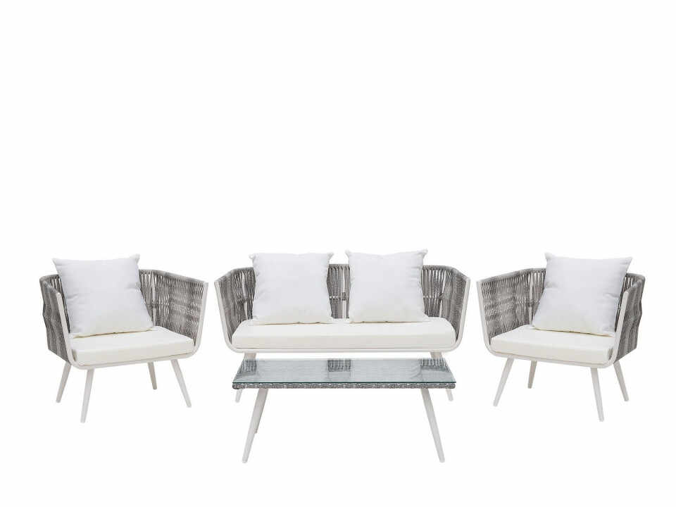 Set lounge Ragusa, alb/gri