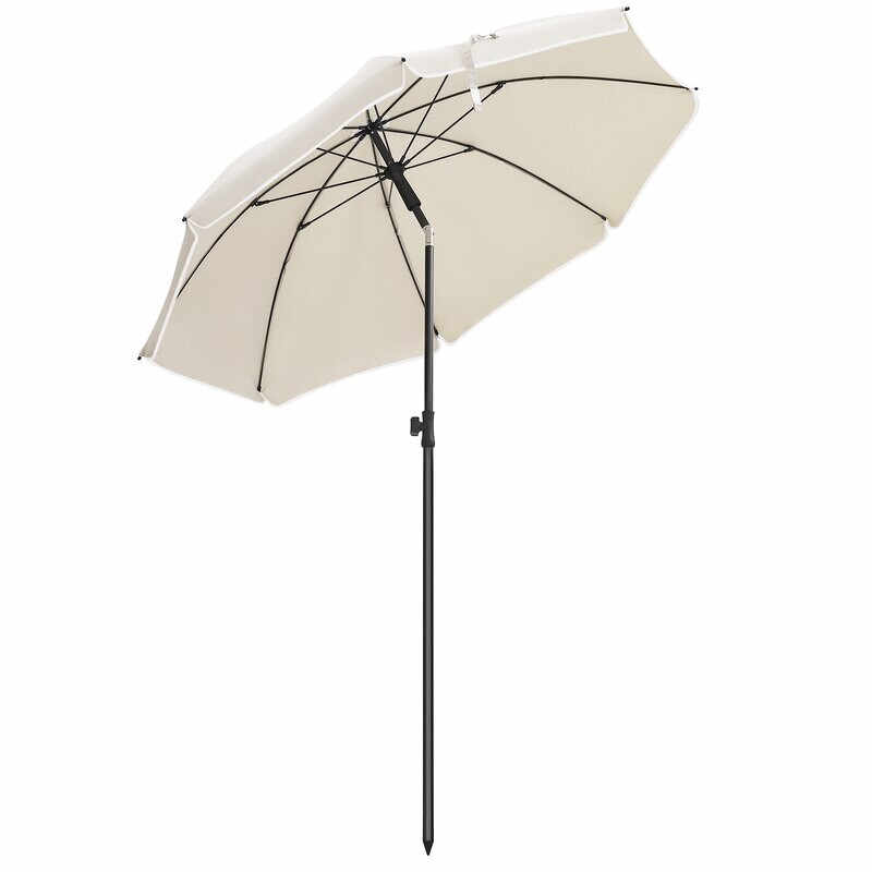 Umbrela de soare Dow, alb/negru, 160 x 210 cm
