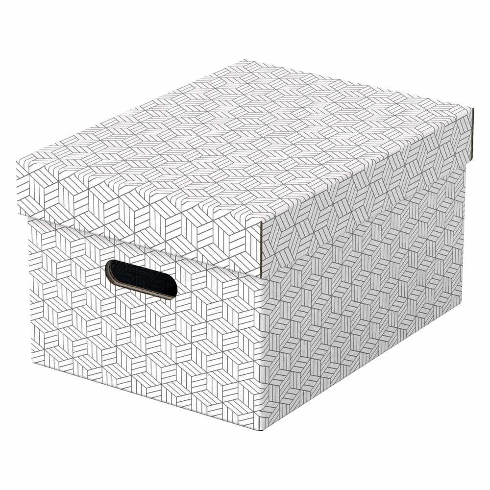 Set 3 cutii depozitare Esselte Home, 26,5 x 36,5 cm, alb