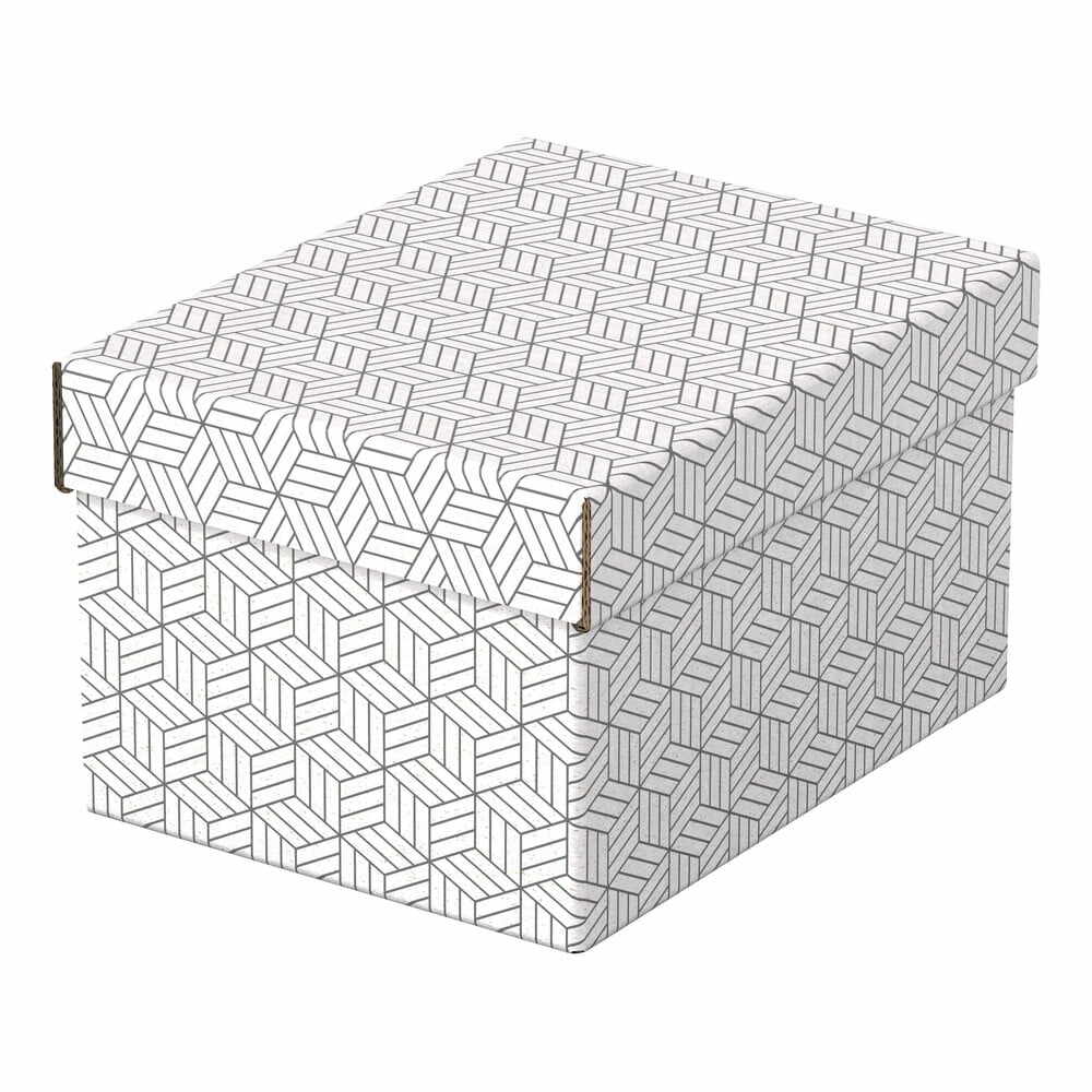 Set 3 cutii depozitare Esselte Home, 20 x 25,5 cm, alb