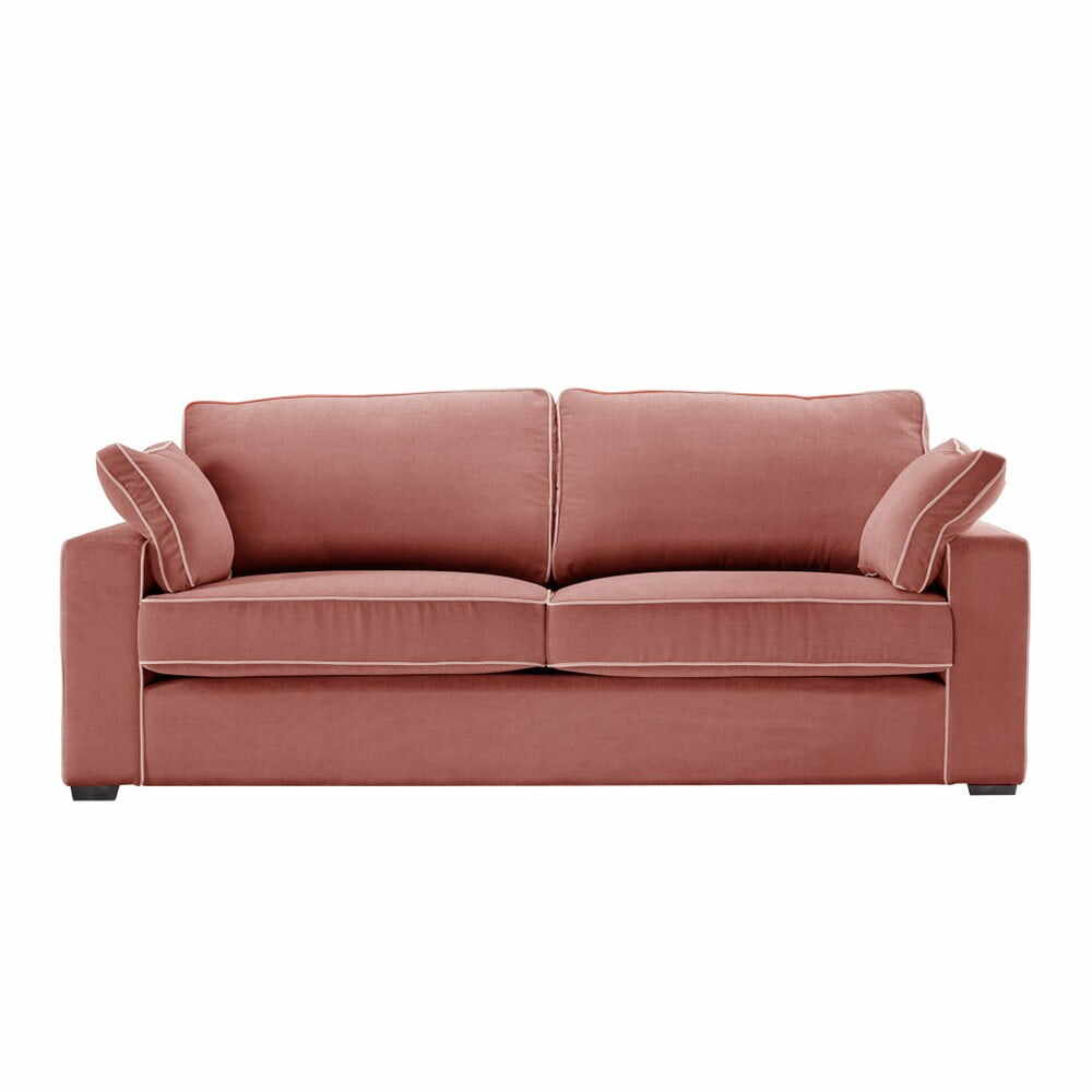 Canapea cu 3 locuri Jalouse Maison Serena, roz
