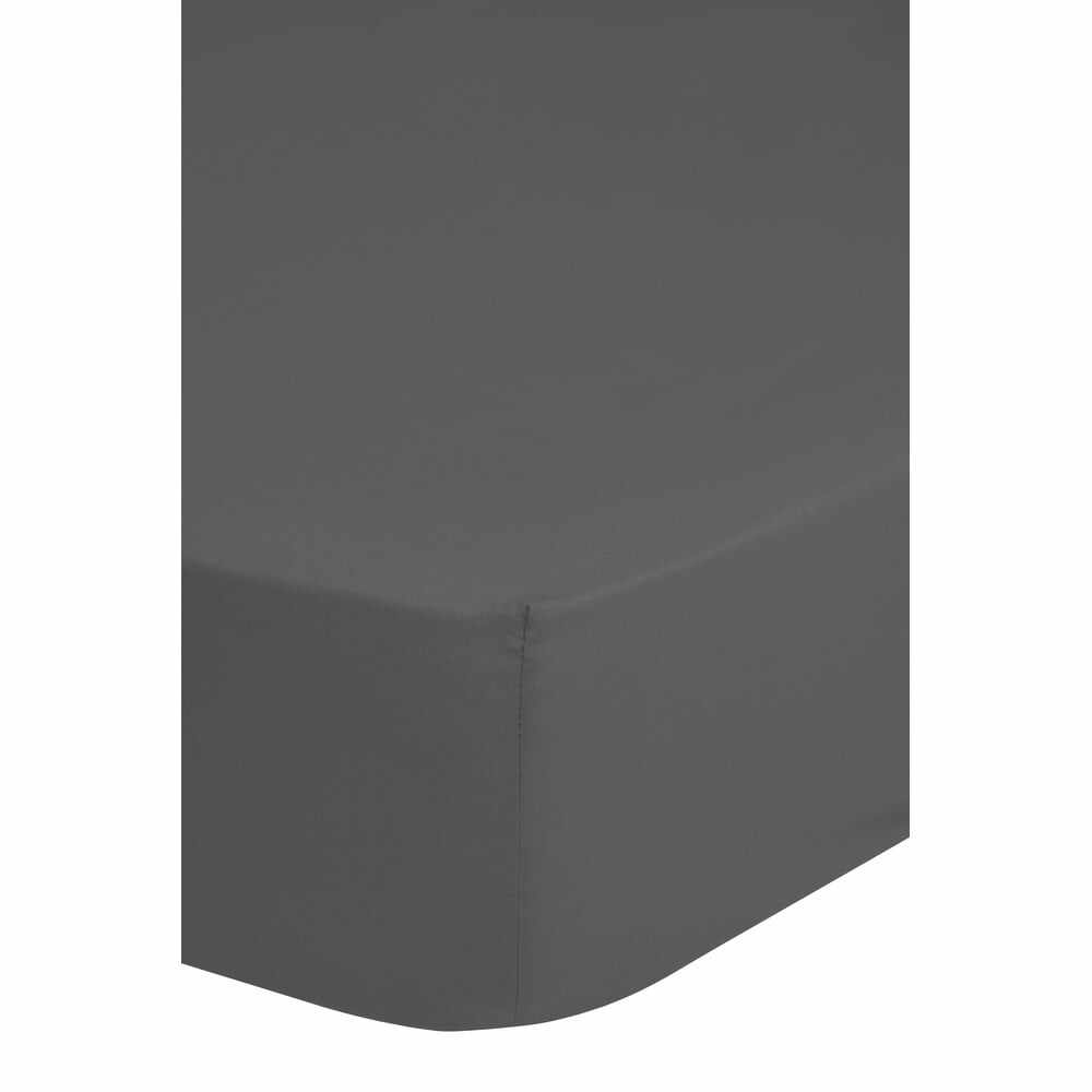 Cearșaf elastic din bumbac satinat HIP, 160 x 200 cm, gri