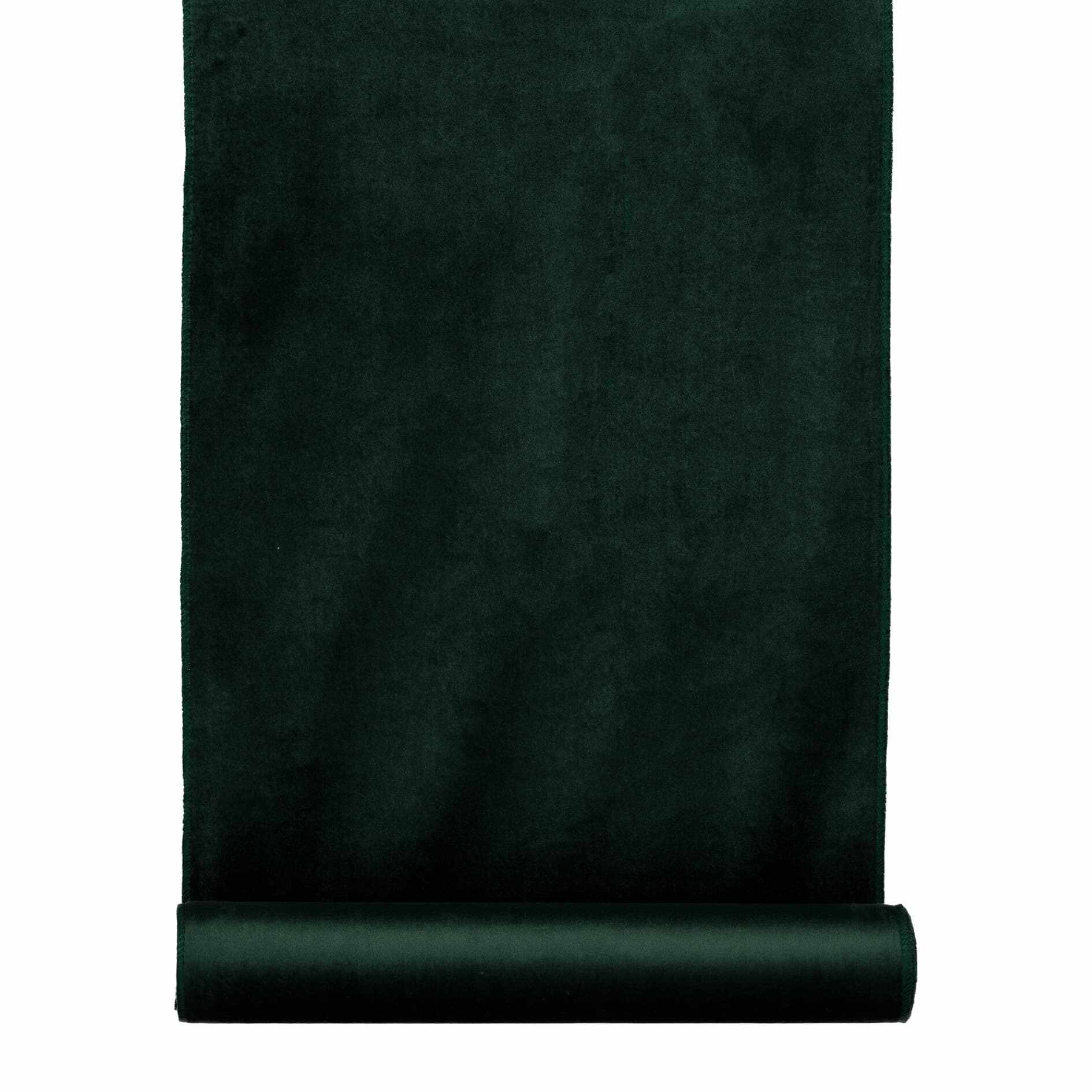 Traversa masa Cognac Velvet, Verde Inchis, 35 x 180 cm