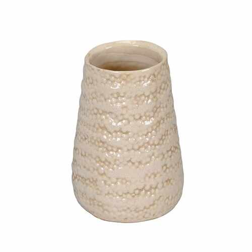 Vaza Delicate din ceramica crem 13x18 cm