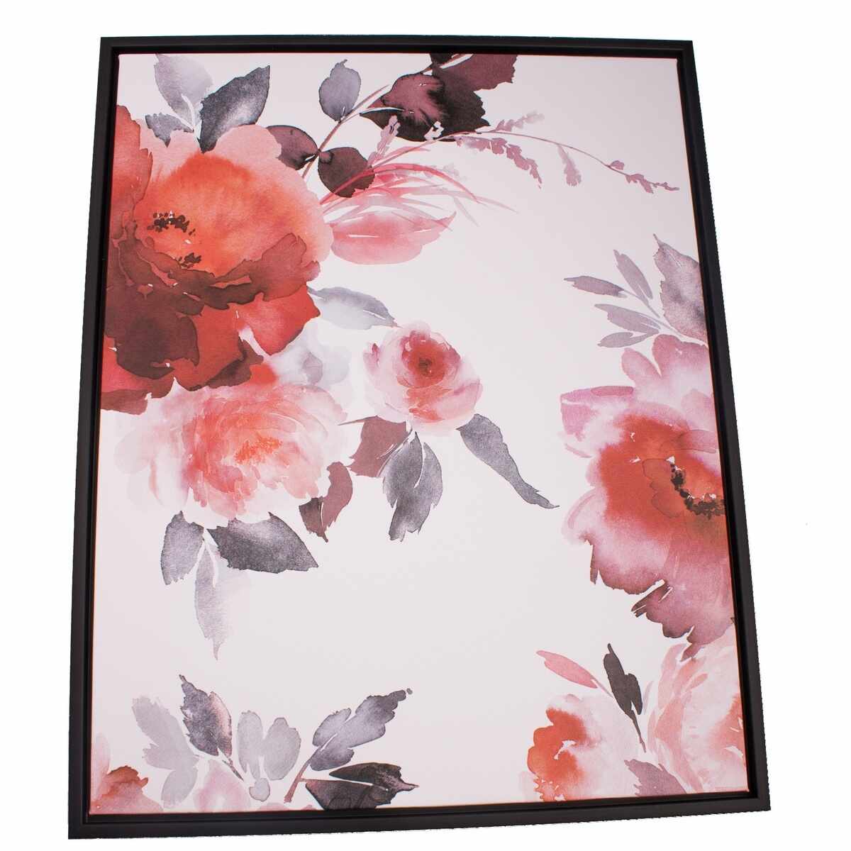 Tablou pe pânză înrămat Roses, 40 x 50 cm
