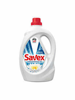 Detergent lichid Savex 2in1 White, 2.2l, 40 spalari
