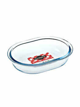 Vas termorezistent 25 cm Glass Bakeware, Ocuisine, 40620, sticla termorezistenta, Incolor