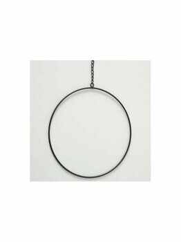 Cerc metalic decorativ, DecoDepot, pandant, negru, D30 cm, Negru