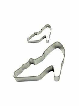 Forma din inox pentru icing, Gustapro, SC609, pantofi, set 2 buc, 8.38 x 4.32 x 2.54 cm, Argintiu