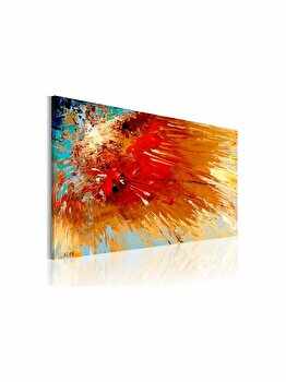 Tablou pictat manual - Explosion, Artgeist, Multicolor, 90 x 60 cm, Multicolor