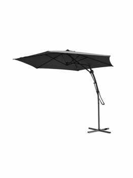 Umbrela de gradina, Koopman, 300(diam.)x h245cm, poliester, Gri