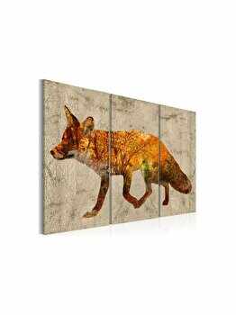 Tablou, Artgeist, Fox in the Wood, 120 x 80 cm, Portocaliu