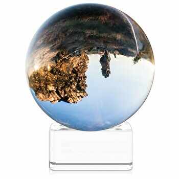 Glob de sticla, Navaris, 42862, cu sport, pentru fotografii si decor, 6 cm, Incolor