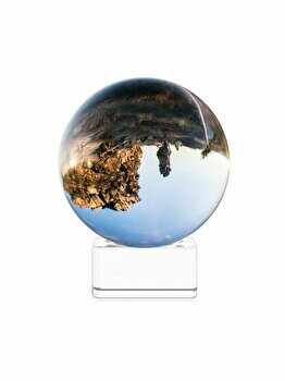 Glob de sticla, Navaris, 42863, cu sport, pentru fotografii si decor, 7 cm, Incolor