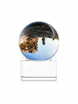 Glob de sticla, Navaris, 45357.25, cu sport, pentru fotografii si decor, 4 cm, Incolor