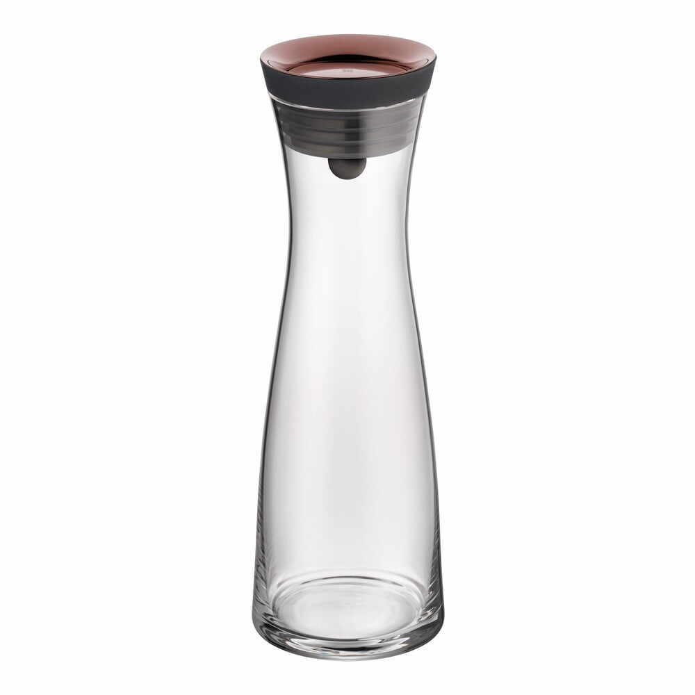Carafă din sticlă pentru apă cu capac de culoare aurie WMF Basic, 1 l