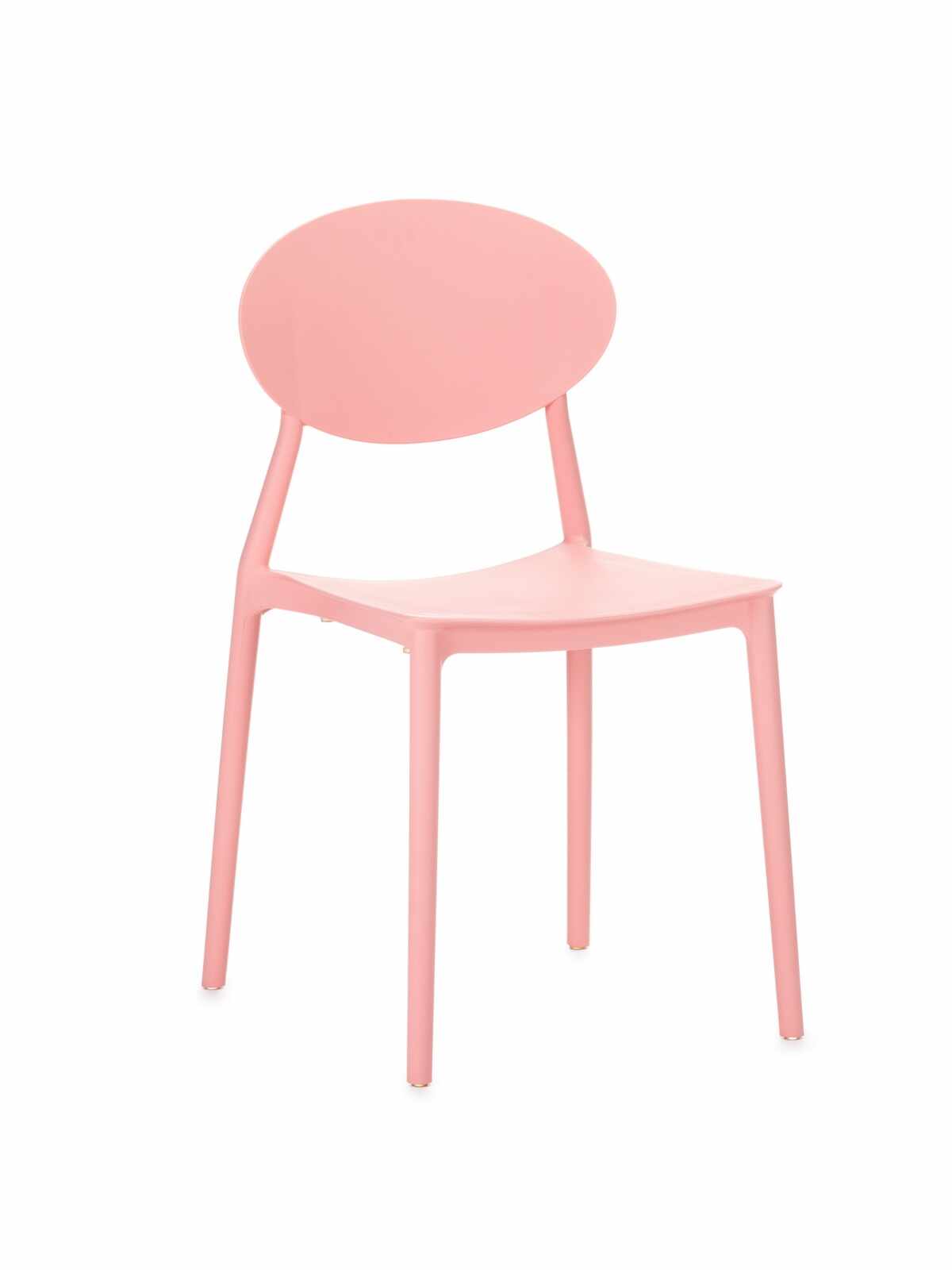 Scaun din plastic, cu picioare din plastic Lolita Pink, l47xA42xH82cm