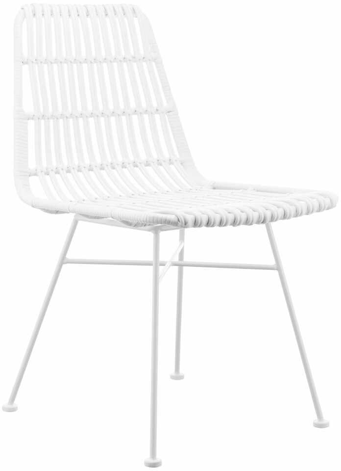 Set de 2 scaune Costa, alb, 47 x 83 x 61 cm