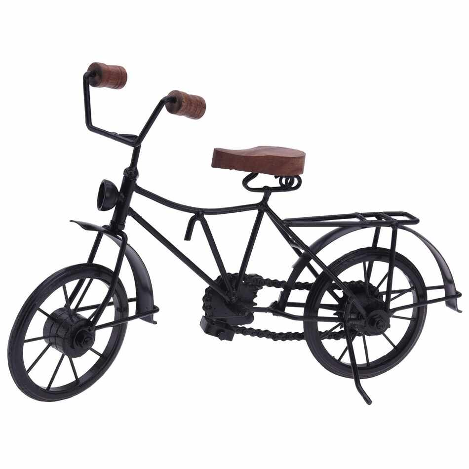 Decorațiune metalică Bicyclette, negru, 36 x 11 x 20 cm