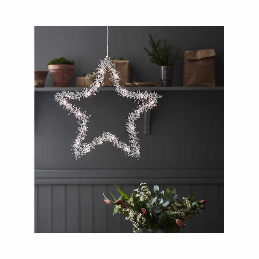 Decorațiune luminoasă suspendată de Crăciun Markslöjd Tangle Star, înălțime 45 cm