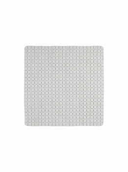 Covoras antiderapant Feridras Mosaic, 54x54 cm, PVC, alb