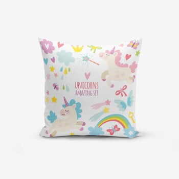 Față de pernă cu amestec din bumbac Minimalist Cushion Covers Unicorn Child, 45 x 45 cm