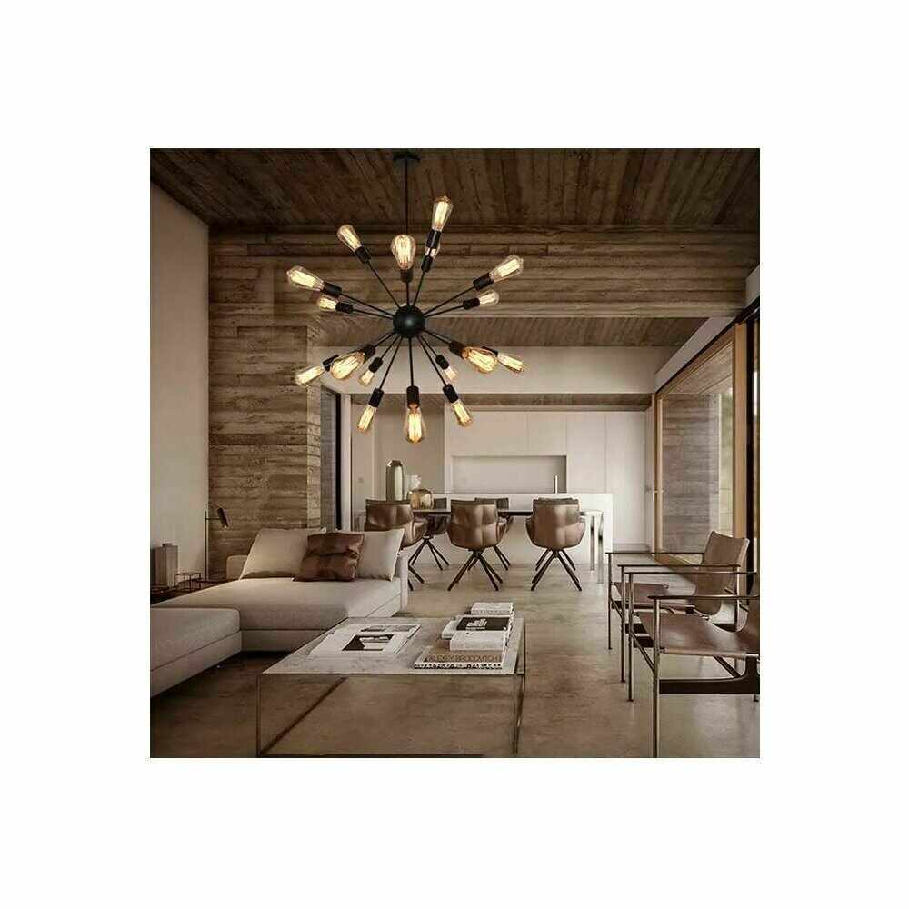 Pendul stil sfera cu 18 brate tip industrial negru Rea APP259-18C